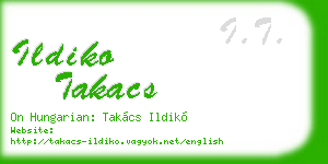 ildiko takacs business card