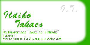 ildiko takacs business card